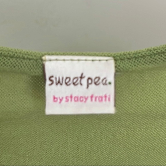 90’s Y2K Key Lime Green V-Neck Mesh Stretch Top - Picture 4 of 5